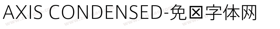 AXIS CONDENSED字体转换